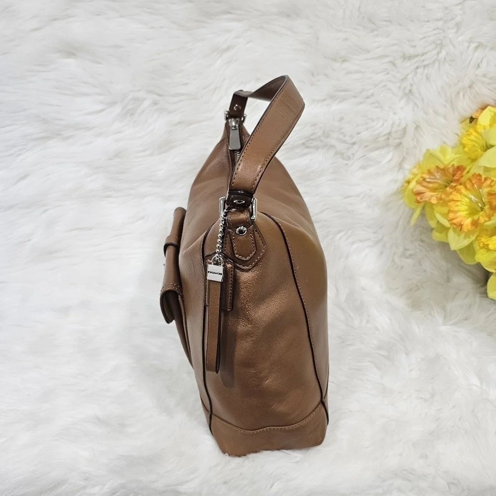 Coach F29881 Charlie Leather Hobo Shoulder Bag – Brown